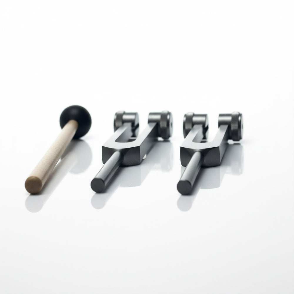 Gray Yin and Yang weighted tuning fork set — graphite finish product view 5