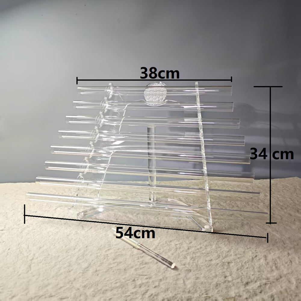 Supplier measurements: Flower of Life harp approximately 54 cm wide and 34 cm high