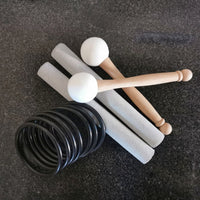 Myriad Melodies' Perfect Pitch (5 Cents) 432HZ Chakra Symbol Crystal Singing Bowl 7pc Set - 2 Cases, 2 Mallets, 2 Suede Strikers, 8 O-Rings