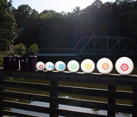 Myriad Melodies' Perfect Pitch (5 Cents) 432HZ Chakra Symbol Crystal Singing Bowl 7pc Set - 2 Cases, 2 Mallets, 2 Suede Strikers, 8 O-Rings