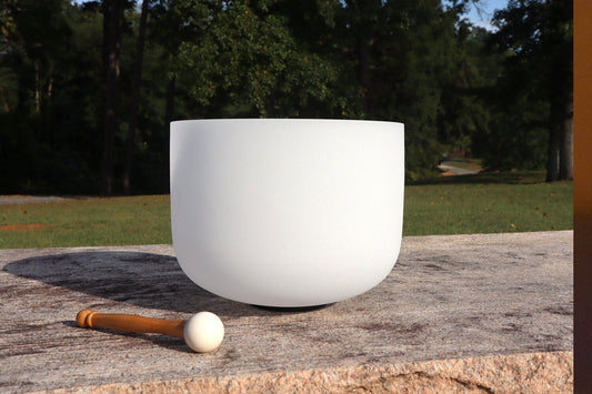 432 Hz 12" Crystal Singing Bowl - 99.99% Quartz Crystal - One Mallet and O-ring