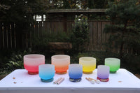 Myriad Melodies' Perfect Pitch (5 Cents) 432 Hz Soft Light Singing Bowl Set - 2 Cases, Cushions, O-Rings, 2 Mallets 2, Suede Strikers