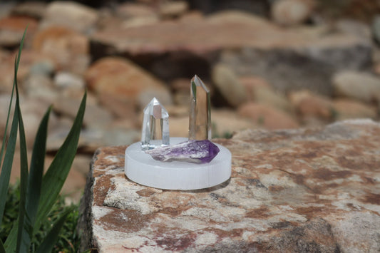 Clear Quartz, Smokey Quartz, Amethyst - Vibration Crystals, Gemstone Points, Crystal Vibration