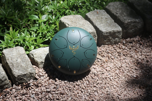 Life Force 8" Steel Tongue Drum - F Key - Vital Energy, Chi, Prana, Health, Shamanic Drum, Ethereal Drum Vibration, Tank Drum