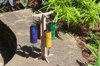 Melody Chimes 4pc Color Set - Played By The Wind All Elements Included Earth, Air, Water, Fire - Windbell, Sound Vibration