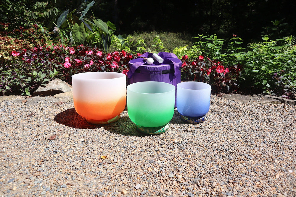 Myriad Melodies' Soft Light Partial Set Perfect Pitch (5 Cents) 432 Hz - 3pc or 4pc - 1 Case, 1 Mallet, 1 Suede Striker,