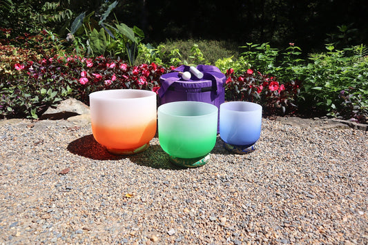 Myriad Melodies' Soft Light Partial Set Perfect Pitch (5 Cents) 432 Hz - 3pc or 4pc - 1 Case, 1 Mallet, 1 Suede Striker,