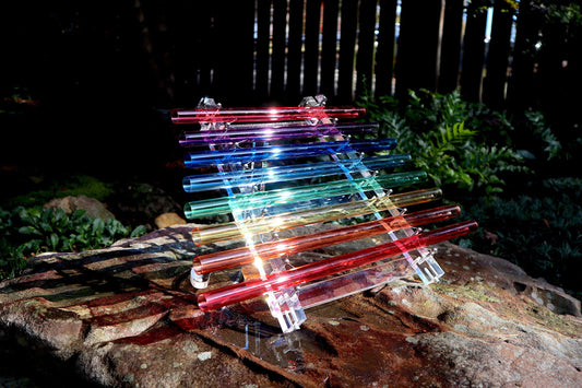 432 Hz Crystal Harp - 5th Octave Perfect Pitch - Notes CDEFGABC - Mallets, Strikers, Case - Bio-field, Sound Vibration