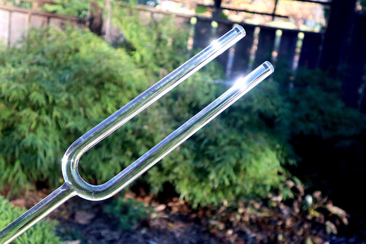 Custom Crystal Tuning Fork for a Tailor Suited Approach - Each Note corresponds to a Chakra - 16mm with Purple Case - Subtle Body, Biofield