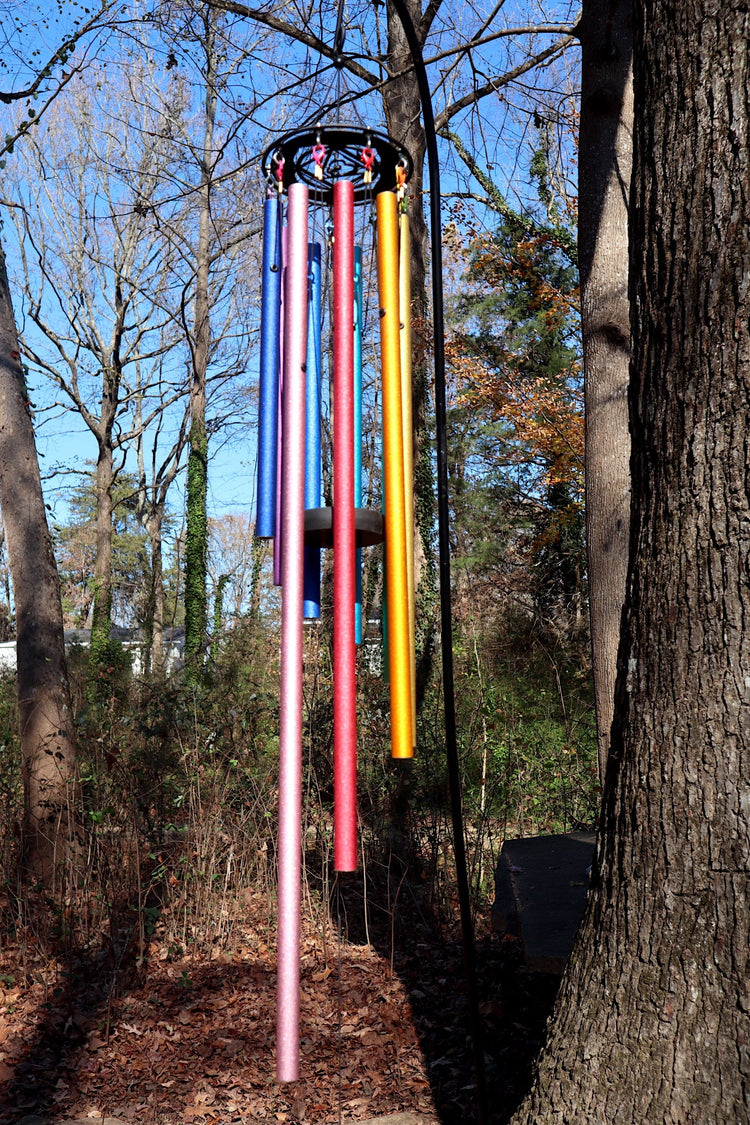 Solfeggio Melody Chime Set - 9 Tones - Natural Solfeggio Melodies Played By The Wind, Adjustable Bell For Different Scales, Sound Vibration