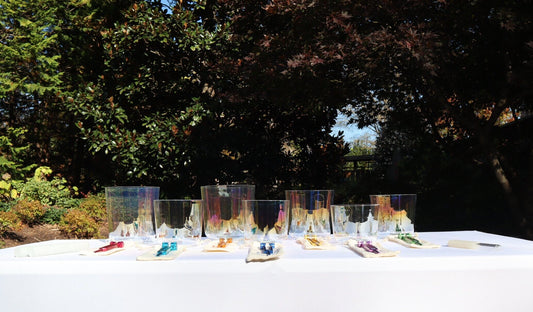 Myriad Melodies' Perfect Pitch 432 Hz 7pc Clear Cosmic Light Set - 10 Chakra Tuning Forks - 10 Crystal Attenuators - Protective Cases