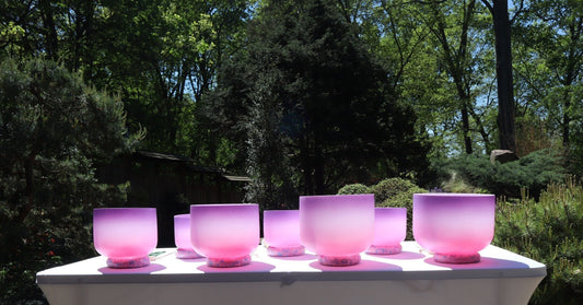 Myriad Melodies' Perfect Pitch (5 Cents) - 432Hz 3pc or 4pc Partial Set - 6-12 High Vibrational Singing Bowls - Case, Mallet, Suede Striker