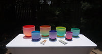 Myriad Melodies' Perfect Pitch (5 Cents) 432 Hz Chakra Light Singing Bowl Set - 2 Cases, Cushions, O-Rings, 2 Mallets 2 Strikers,
