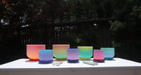 Myriad Melodies' Perfect Pitch (5 Cents) 432 Hz Chakra Light Singing Bowl Set - 2 Cases, Cushions, O-Rings, 2 Mallets 2 Strikers,