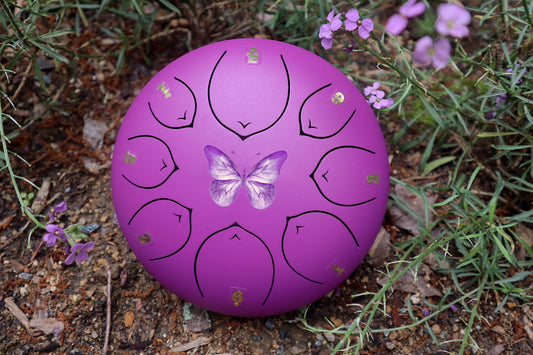 Rebirth 8" Steel Tongue Drum - Purple F Key - Symbol of Rebirth and Transformation, Shamanic Drum, Ethereal Drum Vibration, Tank Drum
