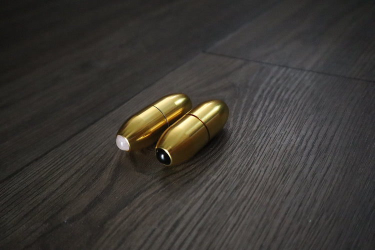 Gold FInish 432 Hz ad 528 Hz Set Best Tuning Forks for Vibration - Attenuator Handle Extender with 10mm Crystal