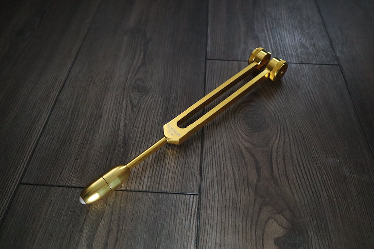 Schumann 93.96 Hz Tuning Fork - Schumann Resonance - Sound Vibration, Energy Vibration - Attenuator Handle Extender with 10mm Crystal