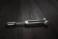 528 Hz Solfeggio Tuning Fork with Attenuator Extender - 10mm Crystal Attenuator - Lower Octave 528 Hz, Hematite, Black Onyx, Rose Quartz