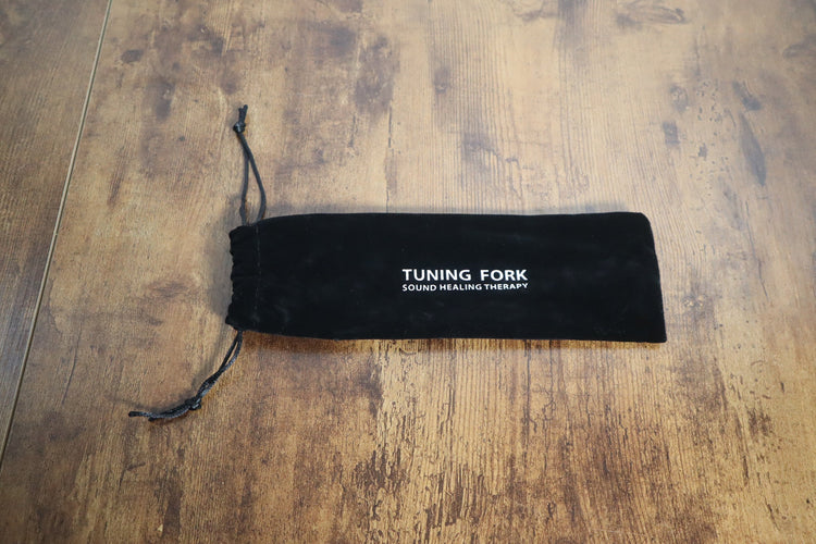 Tuning Fork Carry Bag - Black Drawstring Pouch for Tuning Forks