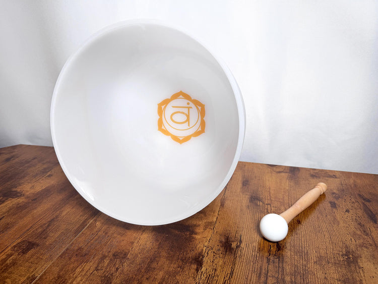 Myriad Melodies' 432Hz 11" Sacral Chakra D Note - Chakra Printed Engram - Crystal Vibration, Biofield, Sound Vibration