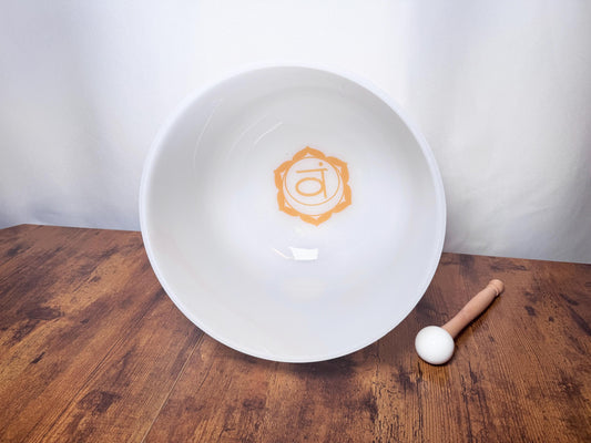 Myriad Melodies' 432Hz 11" Sacral Chakra D Note - Chakra Printed Engram - Crystal Vibration, Biofield, Sound Vibration