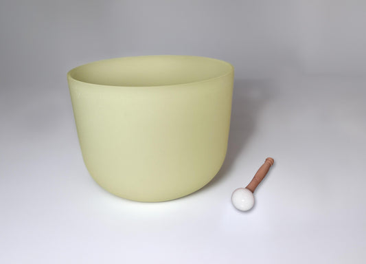 Citrine Gemstone Infused - 432Hz 13" Perfect Pitch D-Note - Mallet, Carry Case - Biofield, Sound Vibration