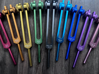 Myriad Melodies' Professionally Tuned .25 9pc Chakra Tuning Forks with 10pc Premium Weighted Boot Set - Biofield, Sound Vibration