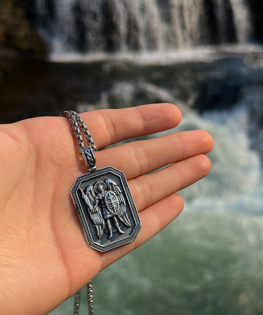 Archangel St. Michael Mystical Beauty Charm Necklace: Unique Gift For Him or Her, Spiritual Symbols
