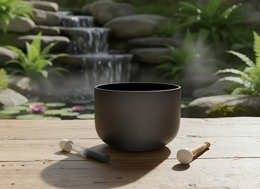 432hz 12" Gravity Bowl - C Note, Quartz Crystal Singing Bowl, Sound Vibration, Padded Carry Case, Striker, Mallet, and O-ring