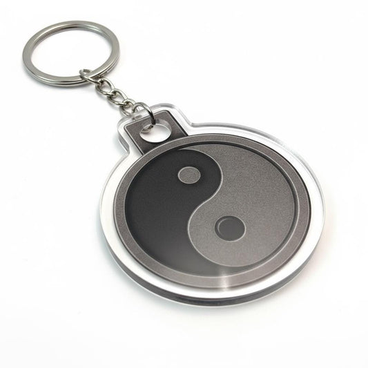 Yin Yang Charm - Mystical Acrylic Keychain: Unique Gift For Him or Her, Spiritual Symbols