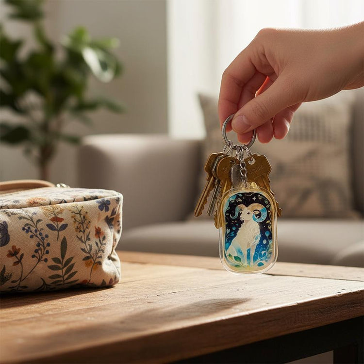 Aries Charm - Mystical Acrylic Keychain: Unique Gift For Him or Her, Spiritual Symbols