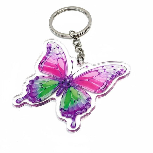 Illuminating Butterfly Charm - Mystical Acrylic Keychain: Unique Gift For Him or Her, Spiritual Symbols
