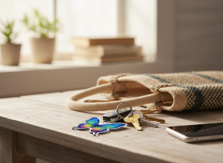 Rainbow Butterfly Charm - Mystical Acrylic Keychain: Unique Gift For Him or Her, Spiritual Symbols
