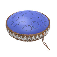 Harmonic Lotus 14" Steel Tongue Drum with Carry Case - 15 Note C Tune