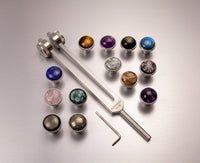 Gem Feet for Tuning Forks - 25mm - Labradorite , Lapis Lazuli, Tree Agate, Amethyst, Golden Obsidian, Tiger Eye - Acupressure