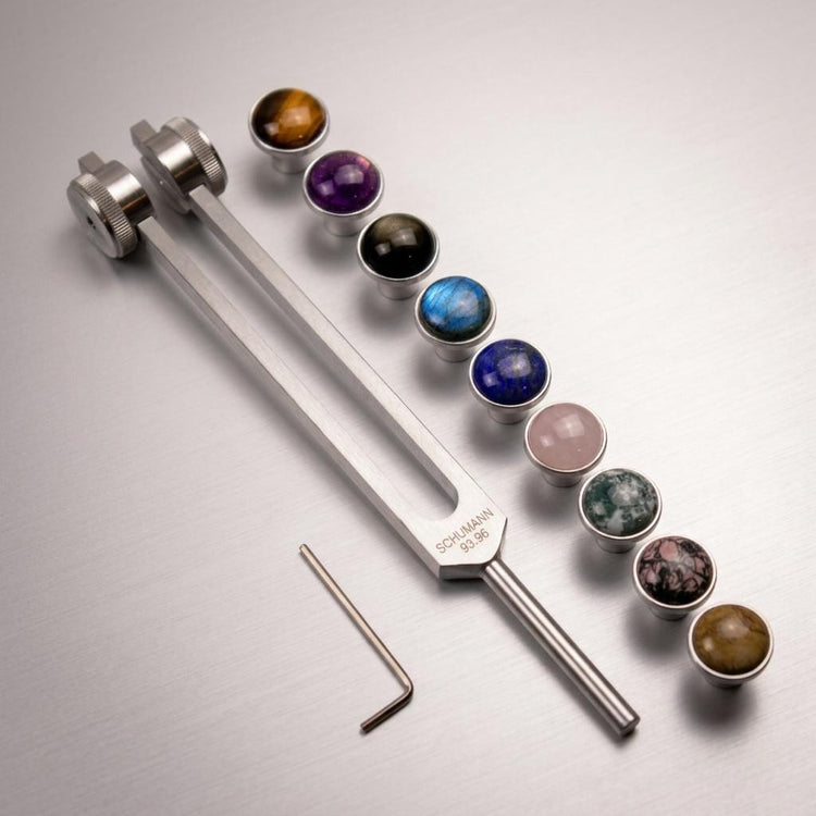Gem Feet for Tuning Forks - 25mm - Labradorite , Lapis Lazuli, Tree Agate, Amethyst, Golden Obsidian, Tiger Eye - Acupressure