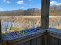 Myriad Melodies' Unweighted Set Of All 9 Solfeggio Frequencies Best Tuning Forks For Vibration With Individually Marked Bags and Strikers