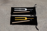 432 Hz and 528 Hz Silver And Gold Unweighted Tuning Forks for Vibration