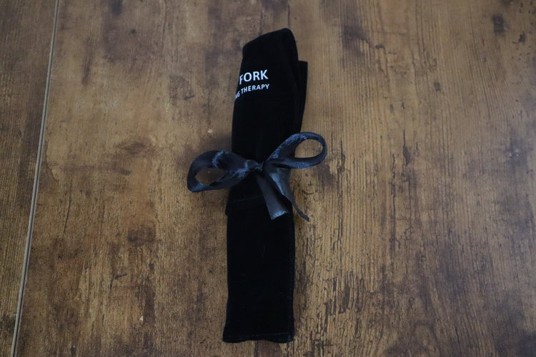 Perfect Fifth Harmonic Gold Yin and Yang Tuning Fork Set - Sound Healing, Energy Healing, Bio-field Therapy, Unweighted 2pc Set, Velvet Bag