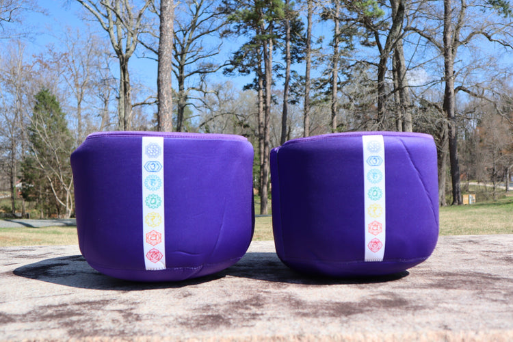 Carry Bag - Flower Of Life, Chakra Engram, Purple, Sizes 6-12, Protective Carry Bag for Singing Bowls