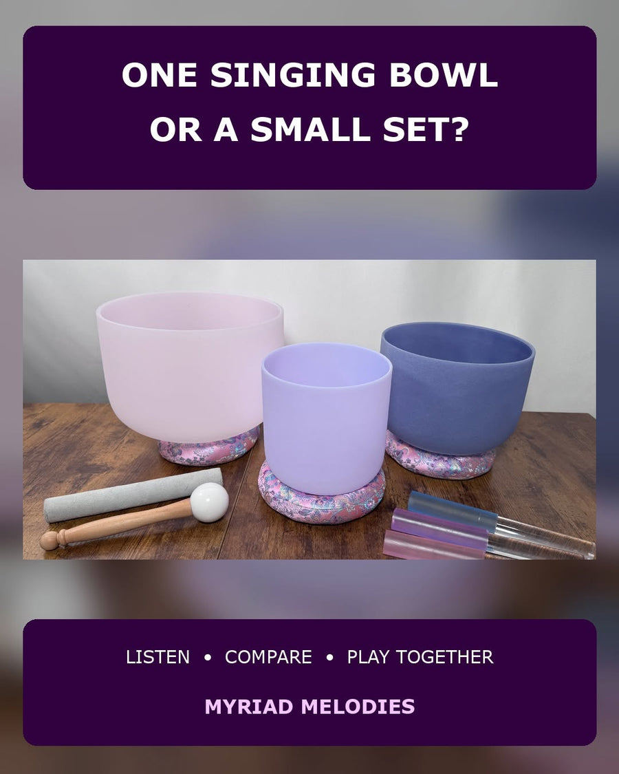 One singing bowl or a small set — listen, compare, play together