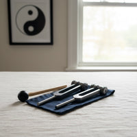 Gray Yin and Yang weighted tuning fork set — graphite finish product view 4