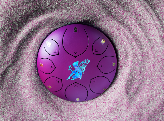 Fairy Fusion - 8" Steel Tongue Drum - F Key - Playfulness and Connection with Nature, Shamanic Drum, Ethereal Drum Vibration, Tank Drum