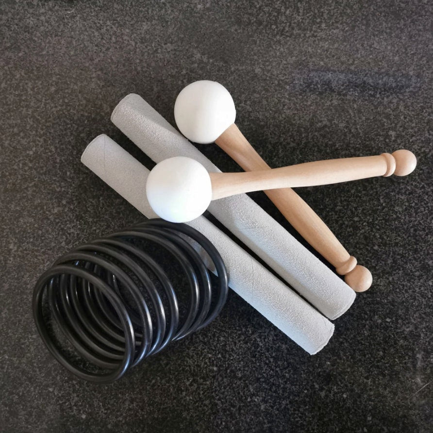 Myriad Melodies' Perfect Pitch (5 Cents) 432 Hz 6”-12" Quartz Crystal Singing Bowl 7pc Set With 2 Cases - 2 Suede Strikers, 2 Mallets