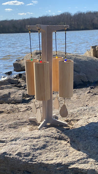 Melody Chimes 4pc Set - Played By The Wind All Elements Included Earth, Air, Water, Fire - Windbell, Sound Vibration