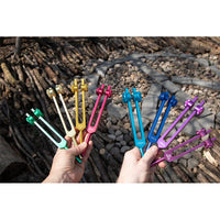 Myriad Melodies' Professionally Tuned .25 - 8pc Chakra Premium Tuning Fork Set - Chakra Engrams, Crystal Attenuator Extender, Biofield