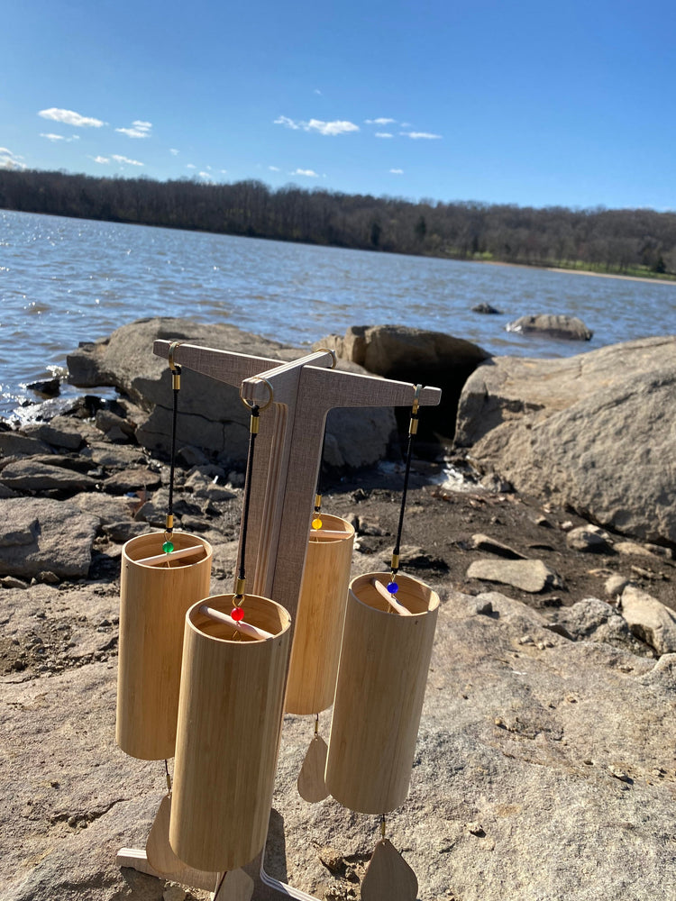Melody Chimes 4pc Set - Played By The Wind All Elements Included Earth, Air, Water, Fire - Windbell, Sound Vibration