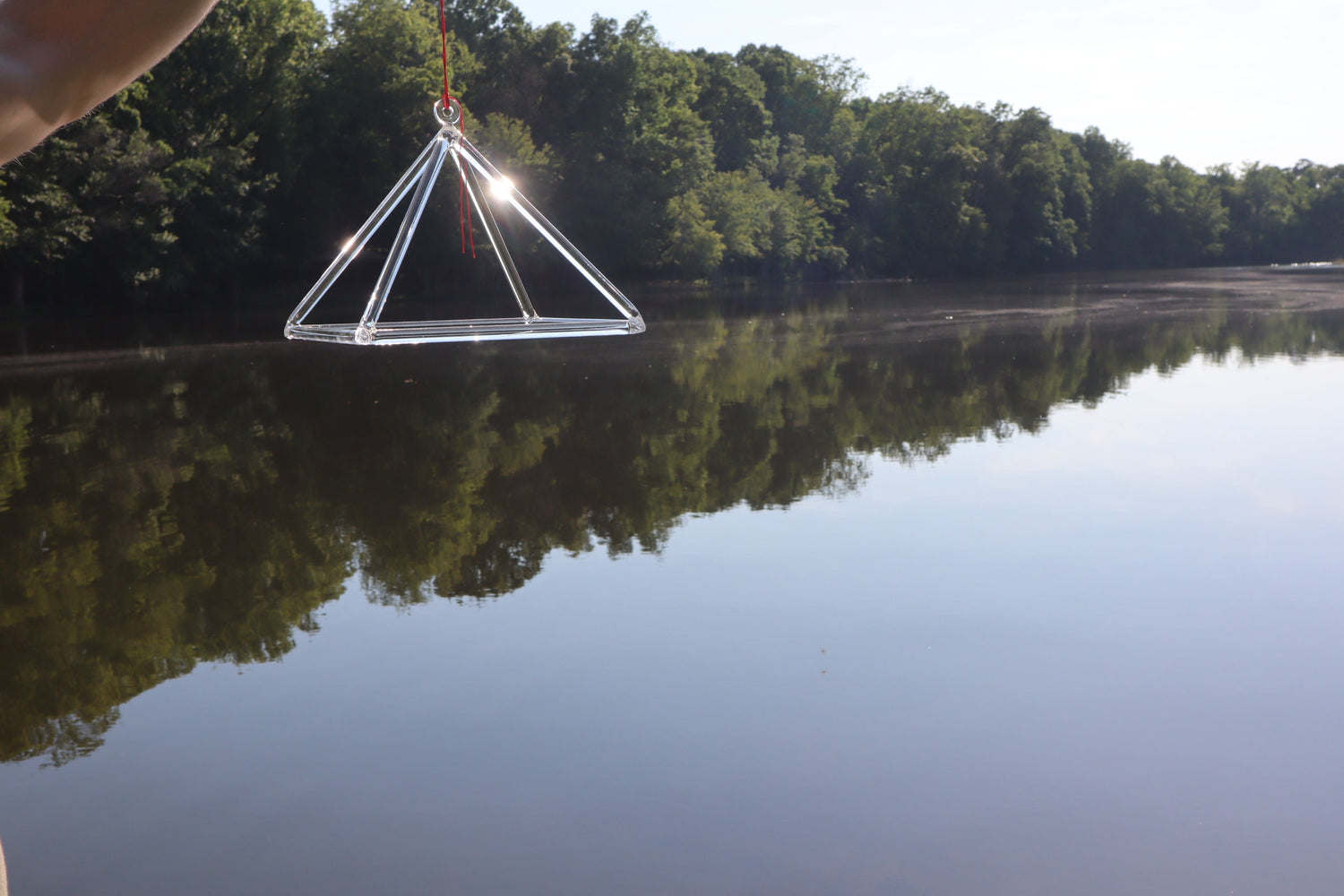 10” Clear Quartz Crystal Singing Pyramid Sound Vibration Musical Instrument With Carry Bag and Striker