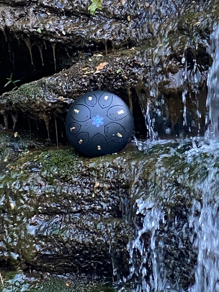 Metatron's Cube 8" Steel Tongue Drum - F Key - Sacred Geometry, Energy Shift, Shamanic Drum, Ethereal Drum Healing, Tank Drum