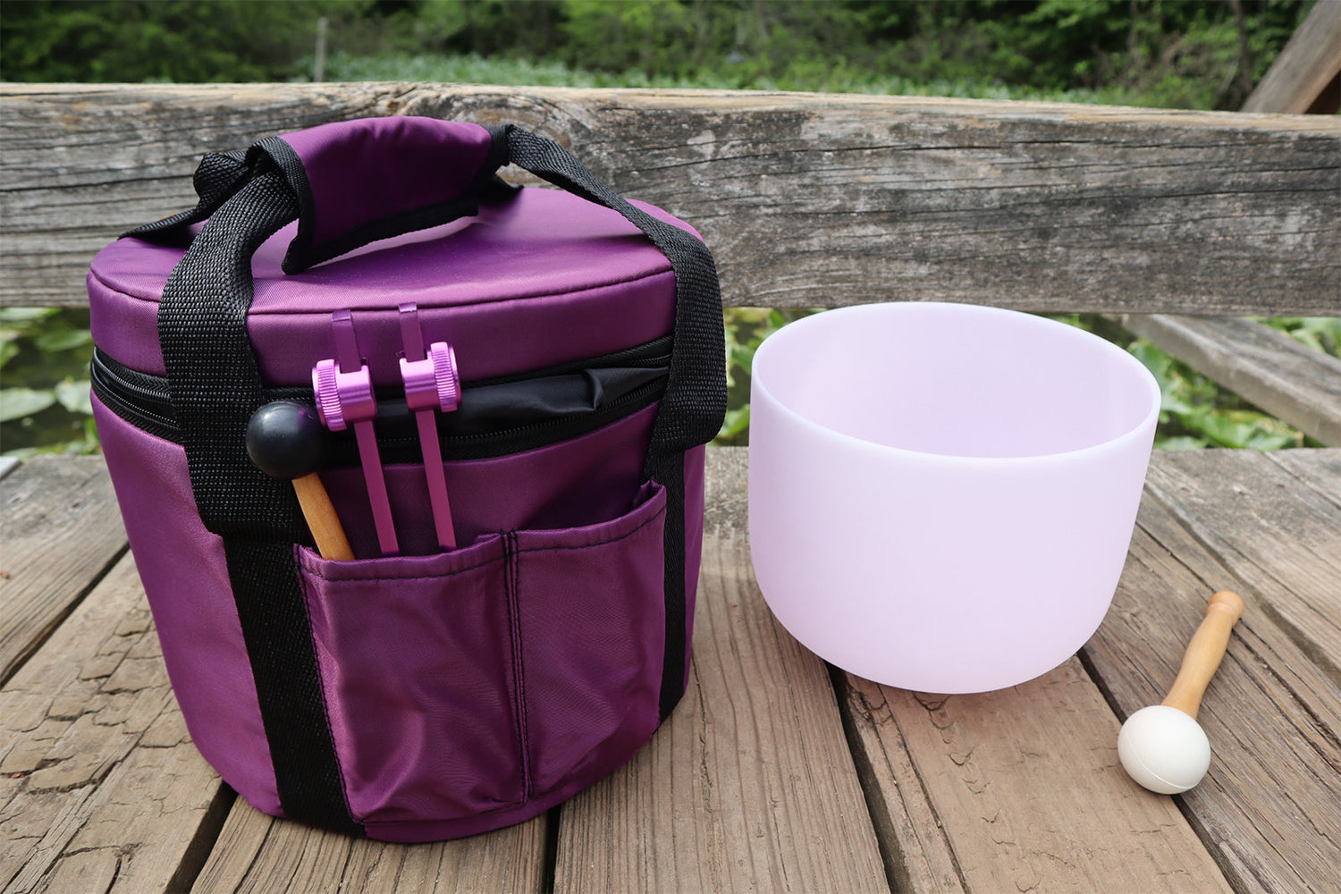 Heart Chakra and Merkaba Soul Purpose Tuning Fork Bundle - Perfect Pitch - Morganite Gemstone Infused, F-Note, Carry Bag, Gift For Her